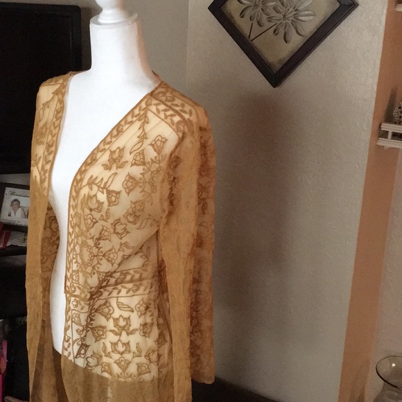 Lace open cardigan. - Picture 3 of 5